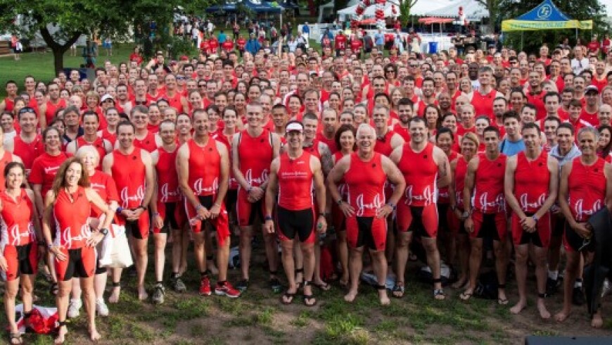 Alex Gorsky, Johnson & Johnson CEO and Chairman, at the Tri-Rock Philadelphia Triathlon