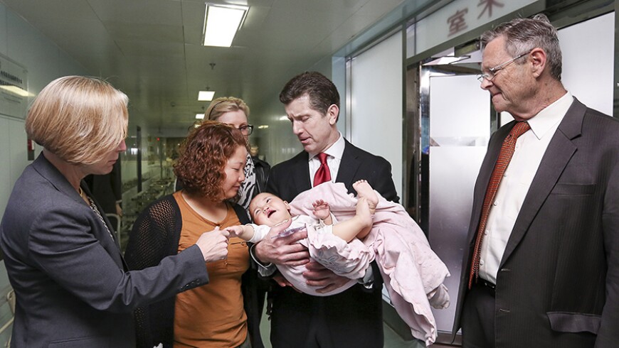 Alex Gorsky, Johnson & Johnson CEO and Chairman, Meeting with Families in China on an Operation Smile Mission