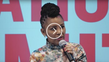 TB survivor speaking