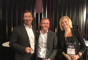 Left to right: Next-Gen Baby Box QuickFire Challenge winners John Konsin, David Howarth and Barbara Haage