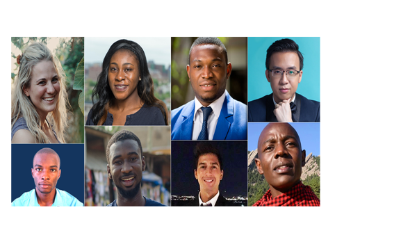 A collage of One Young World Leaders