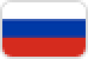 A graphic of the flag of Russia